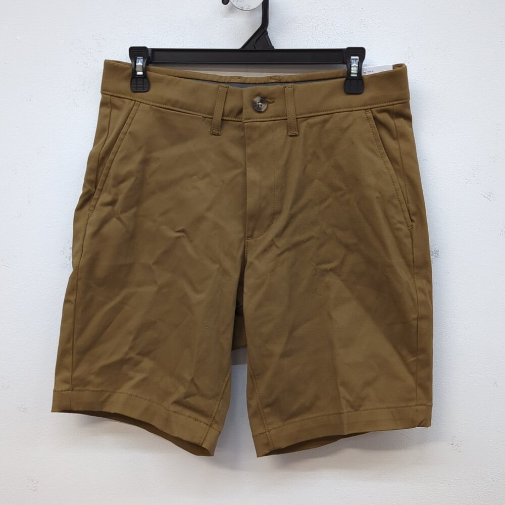 Sonoma Flexwear Elastic Waistband Men's Flat Front Chino Shorts 30 Light Brown